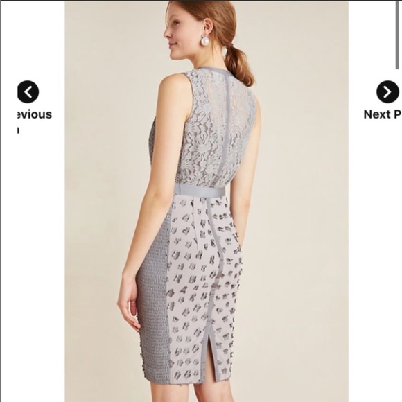 Byron Lars Gisella Grey Lasercut Dress 6 New - Picture 2 of 4